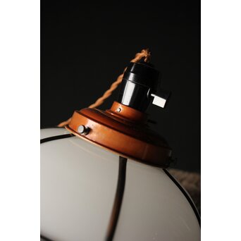 菊菱装飾 銅巻電笠照明　A021 