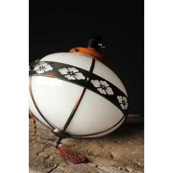 菊菱装飾 銅巻電笠照明　A021 