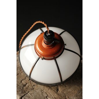 菊菱装飾 銅巻電笠照明　A021 