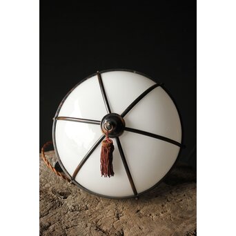 菊菱装飾 銅巻電笠照明　A021 