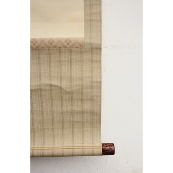 古典 前賢故実 塩冶判官妻出浴図オマージュか 女性像絹本掛軸　Z286 