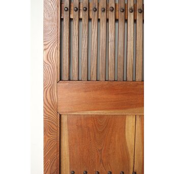 欅と栗の格子蔵戸　W066 