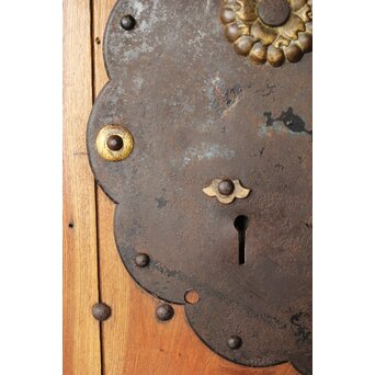 欅と栗の格子蔵戸　W066 