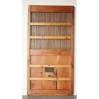 欅と栗の格子蔵戸　W066 