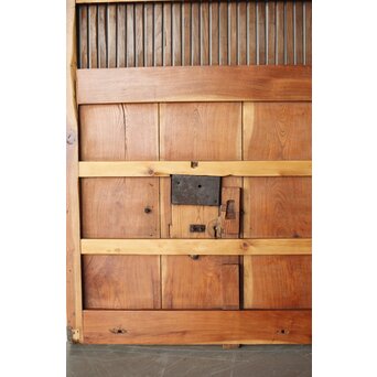 欅と栗の格子蔵戸　W066 