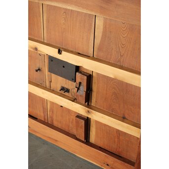 欅と栗の格子蔵戸　W066 