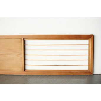 透かしと窓付長尺欄間　R0176 こちらには障子を貼る仕様です