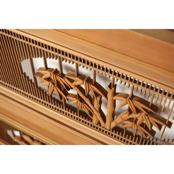 筬と木彫欄間 2枚1組　R0178 