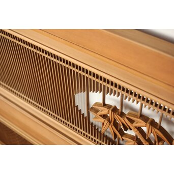 筬と木彫欄間 2枚1組　R0178 