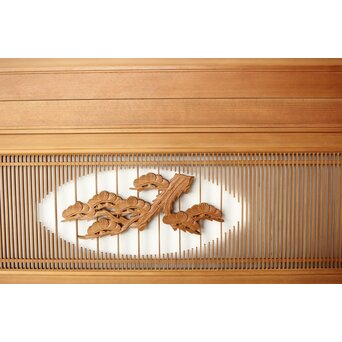 筬と木彫欄間 2枚1組　R0178 