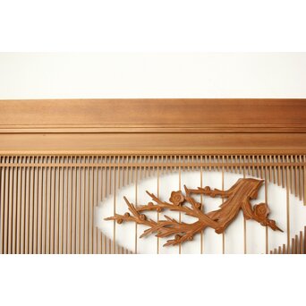 筬と木彫欄間 2枚1組　R0178 