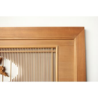 筬と木彫欄間 2枚1組　R0178 