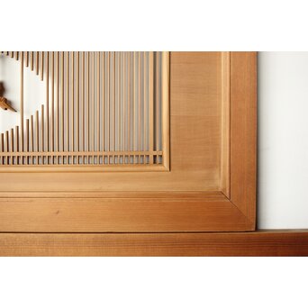 筬と木彫欄間 2枚1組　R0178 