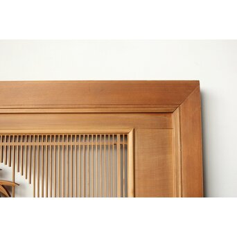 筬と木彫欄間 2枚1組　R0178 