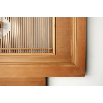 筬と木彫欄間 2枚1組　R0178 