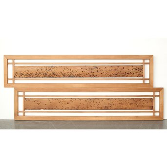 虫食意匠 欄間 2枚1組　R0183