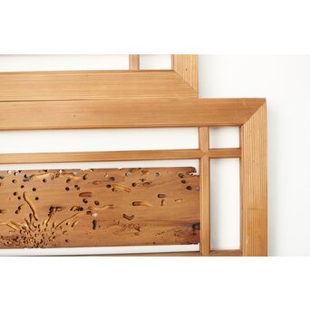 虫食意匠 欄間 2枚1組　R0183 