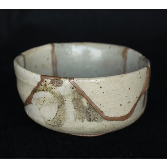 桃山唐津 呼継茶碗　P336 