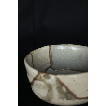 桃山唐津 呼継茶碗　P336 