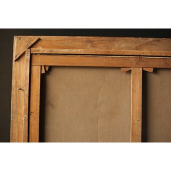 T Matsumoto 松本画 日露戦争 油彩 額装　Z287 