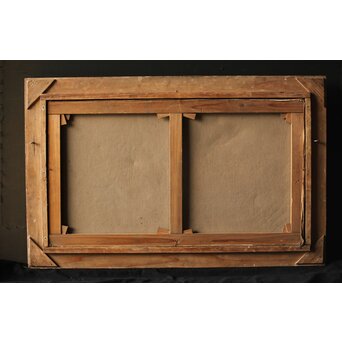 T Matsumoto 松本画 日露戦争 油彩 額装　Z288 