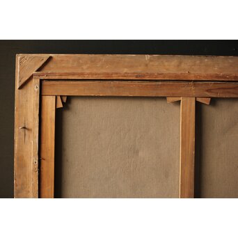 T Matsumoto 松本画 日露戦争 油彩 額装　Z288 