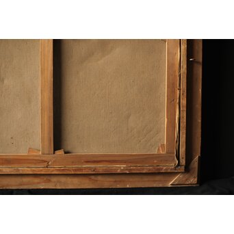 T Matsumoto 松本画 日露戦争 油彩 額装　Z288 