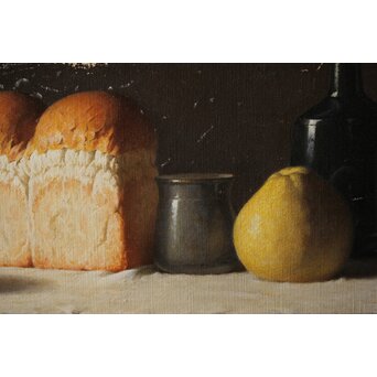 磯江毅風 リアリズム油彩 黒 F12号　Z290 