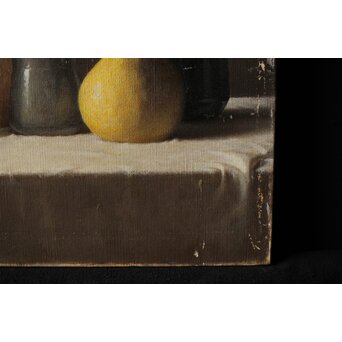 磯江毅風 リアリズム油彩 黒 F12号　Z290 