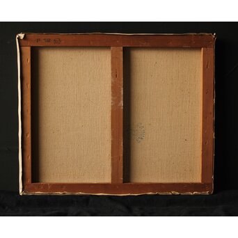 磯江毅風 リアリズム油彩 黒 F12号　Z290 