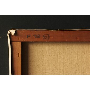 磯江毅風 リアリズム油彩 黒 F12号　Z290 