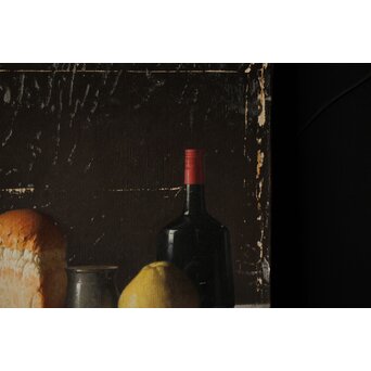 磯江毅風 リアリズム油彩 黒 F12号　Z290 