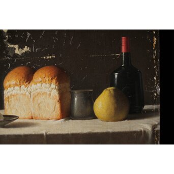 磯江毅風 リアリズム油彩 黒 F12号　Z290 