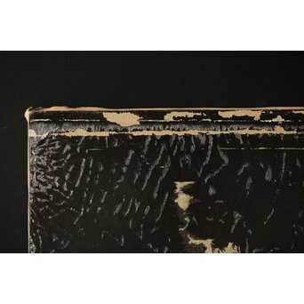 磯江毅風 リアリズム油彩 黒 F12号　Z290 