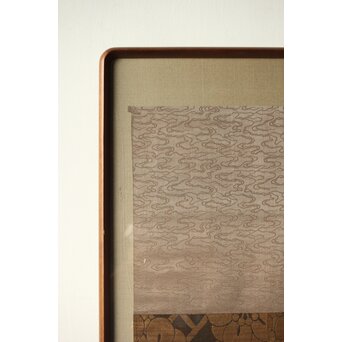 狩野派 肉筆水墨古画 鳥図 額装　Z291 