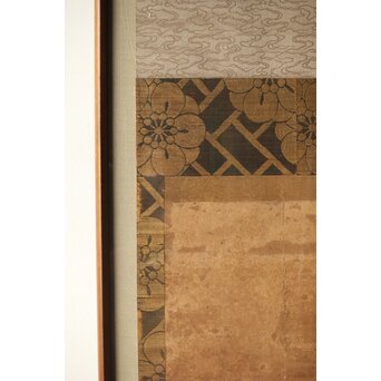 狩野派 肉筆水墨古画 鳥図 額装　Z291 