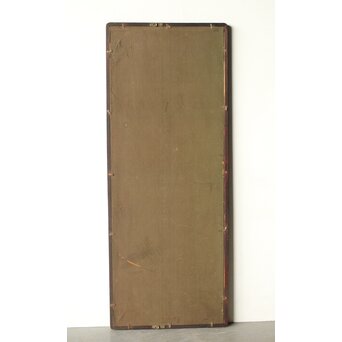 秀麗作 愛染明王図 仏画 絹本 唐木額装　Z292 