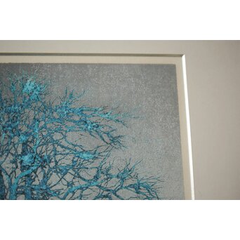 星襄一 リトグラフ【冬樹】額装　Z293 