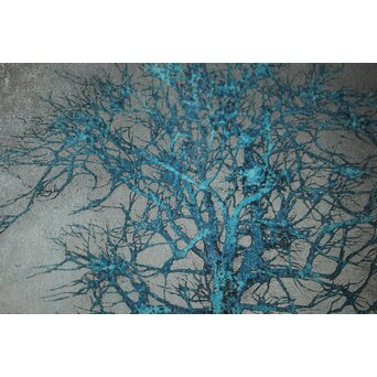 星襄一 リトグラフ【冬樹】額装　Z293 