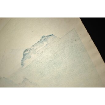 山岸主計 やまぎしかずえ 木版画【七里ガ浜】 Z294 