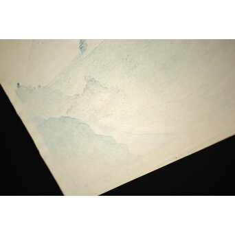 山岸主計 やまぎしかずえ 木版画【七里ガ浜】 Z294 