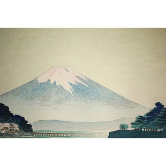 山岸主計 やまぎしかずえ 木版画【七里ガ浜】 Z294 