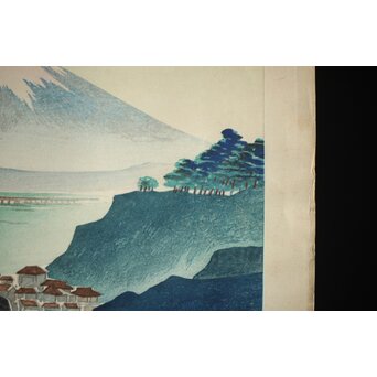 山岸主計 やまぎしかずえ 木版画【七里ガ浜】 Z294 