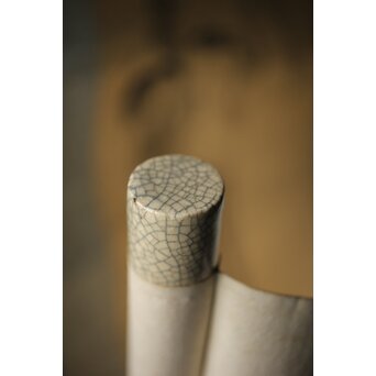 骸骨 しゃれこうべ 紙本軸装 掛軸　Z296 