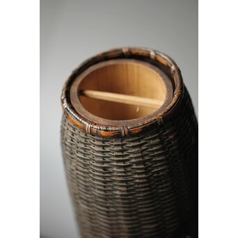 大塚杉陰識箱 へちま型竹編掛花入　U282 