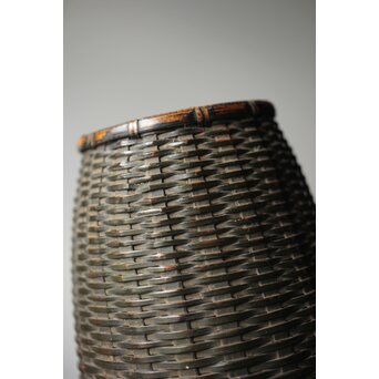 大塚杉陰識箱 へちま型竹編掛花入　U282 