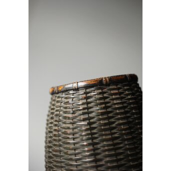 大塚杉陰識箱 へちま型竹編掛花入　U282 