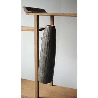 大塚杉陰識箱 へちま型竹編掛花入　U282