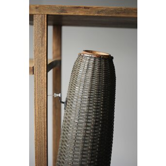 大塚杉陰識箱 へちま型竹編掛花入　U282 