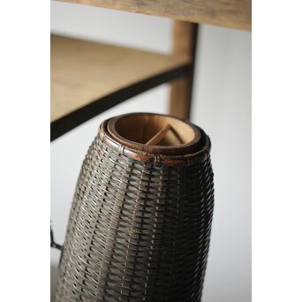 大塚杉陰識箱 へちま型竹編掛花入　U282 